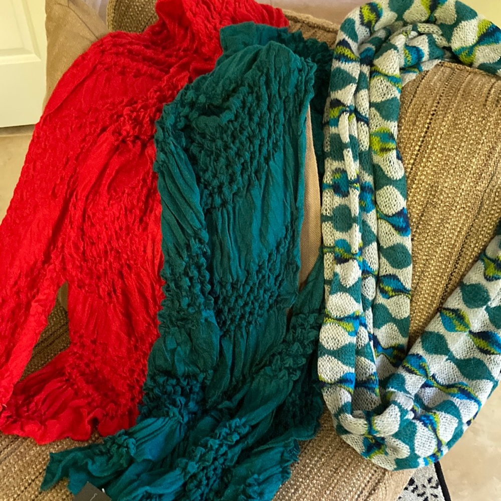 Trio of scarves - three for less than price of one. 2 are Echo. New